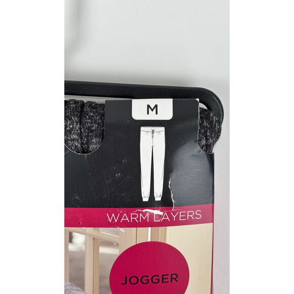 Cuddl Duds Soft Knit Jogger Pant Heather Charcoal Womens Size Medium New Stretch - Picture 4 of 7